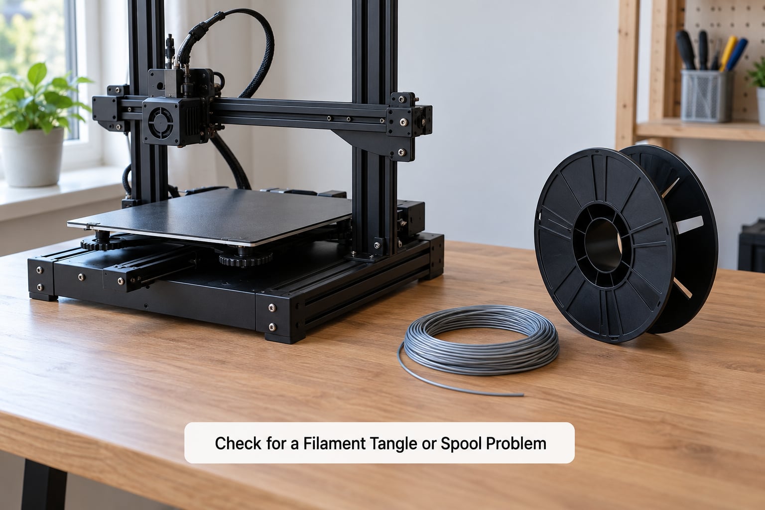 Check for a Filament Tangle or Spool Problem