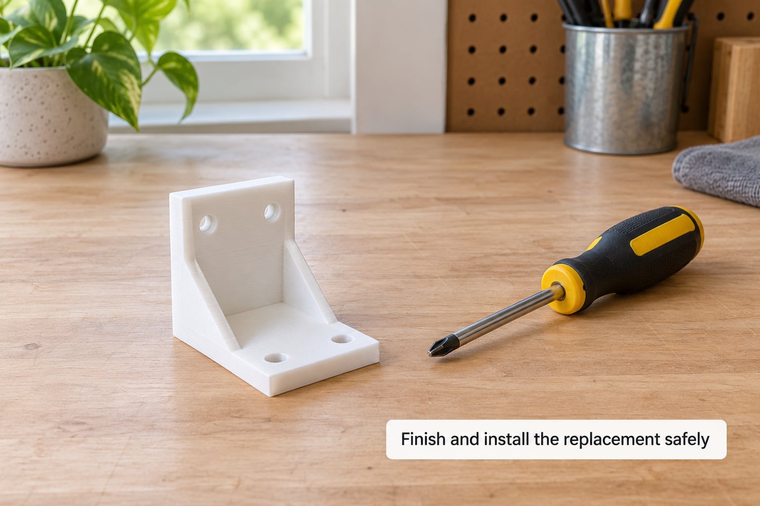 Finish and install the replacement safely