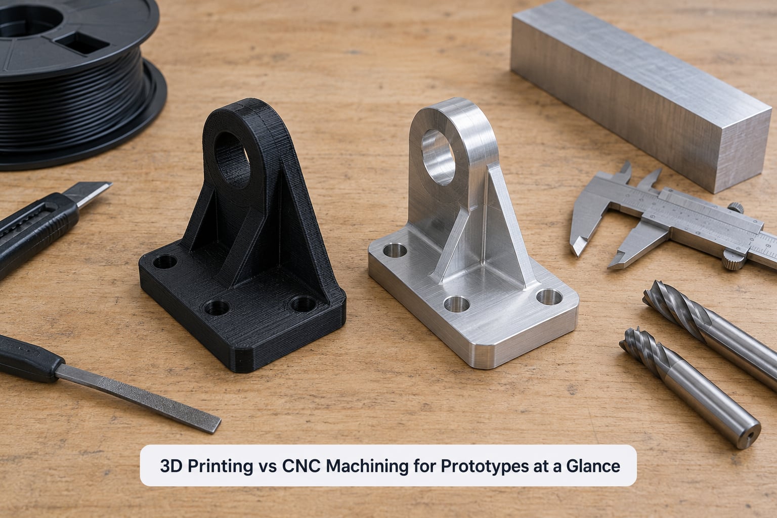 3D Printing vs CNC Machining for Prototypes at a Glance