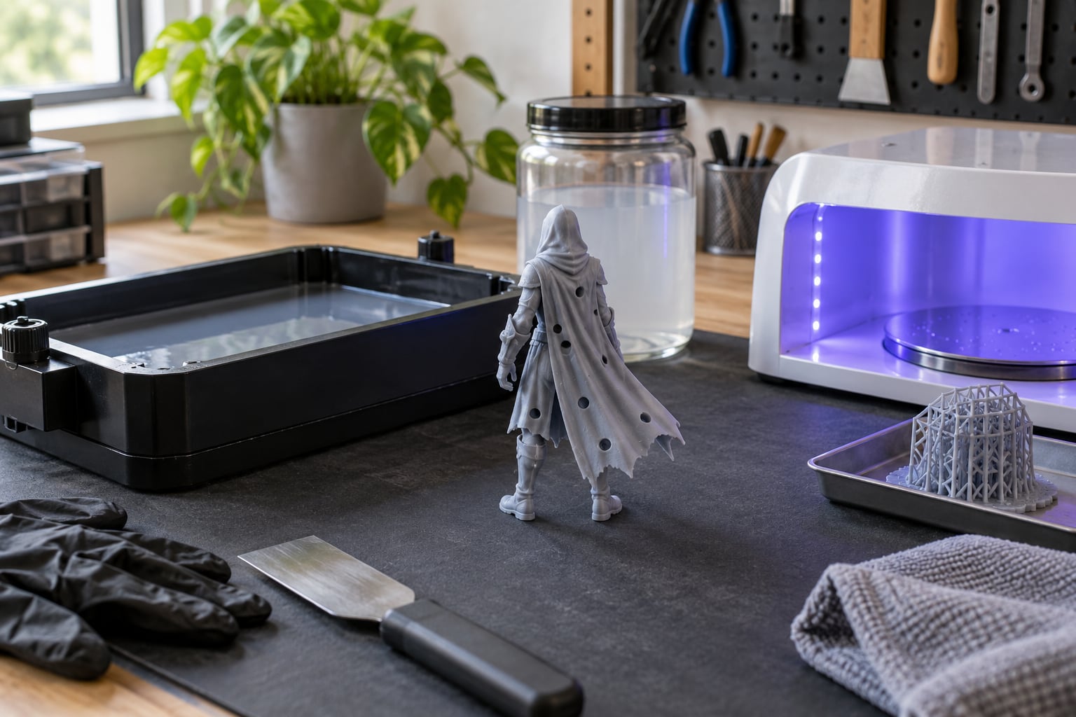 how to hollow and drain resin models