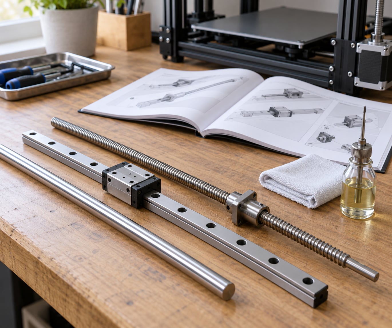 how to lubricate 3d printer rails and rods