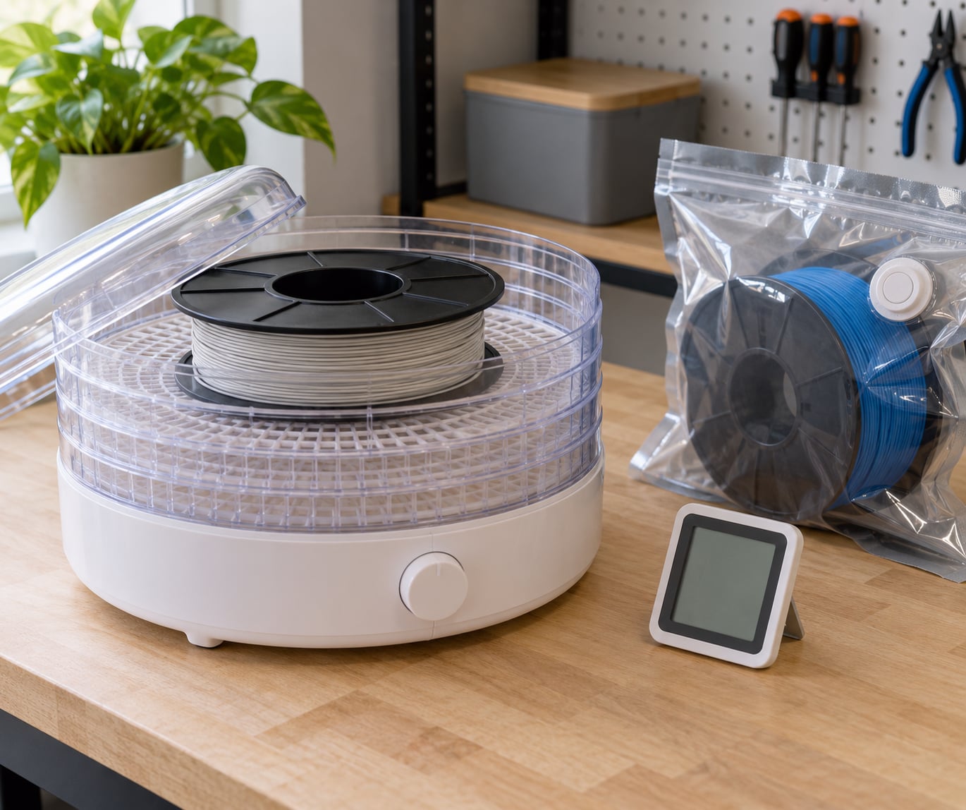 how to dry filament in a food dehydrator