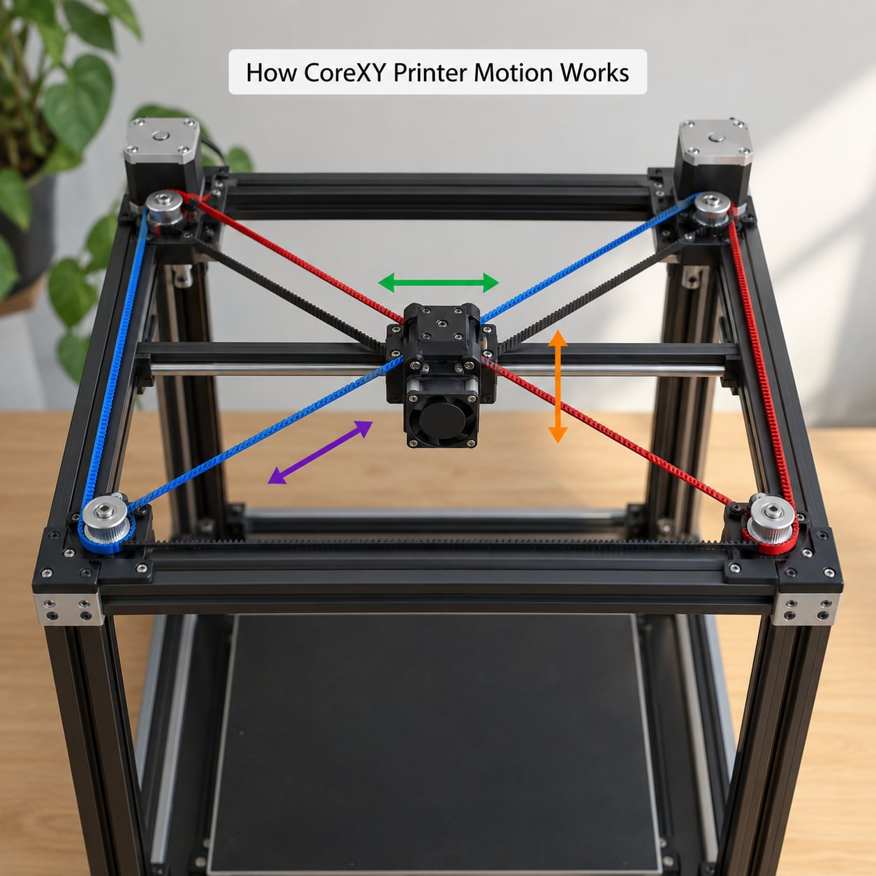 How CoreXY Printer Motion Works