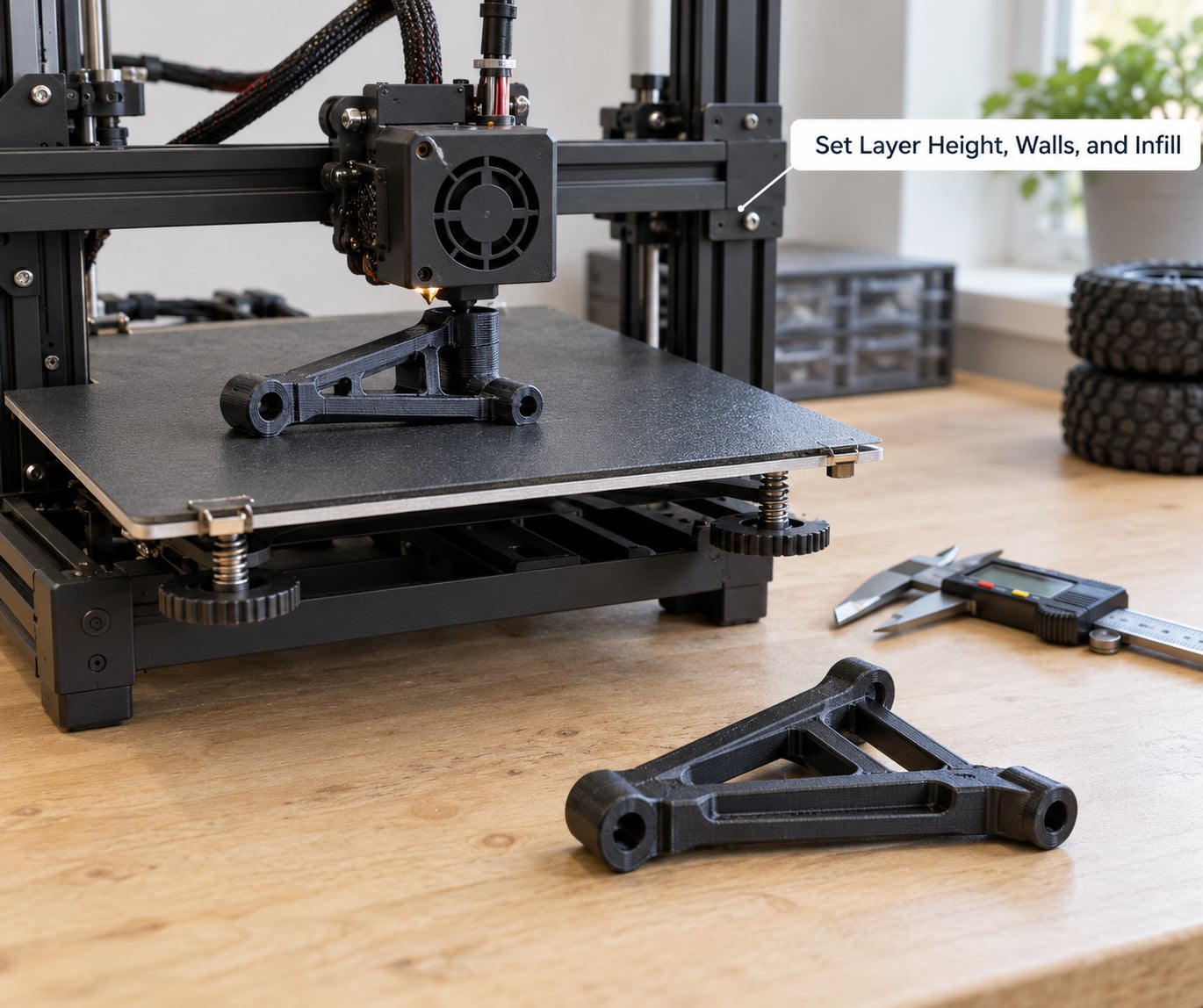 Set Layer Height, Walls, and Infill