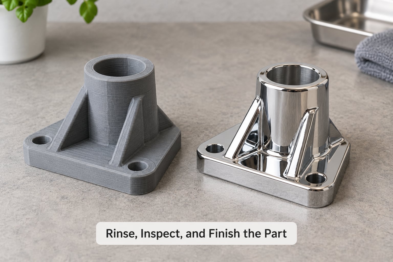 Rinse, Inspect, and Finish the Part