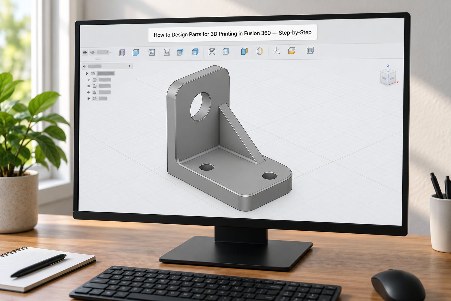 How to Design Parts for 3D Printing in Fusion 360 — Step-by-Step