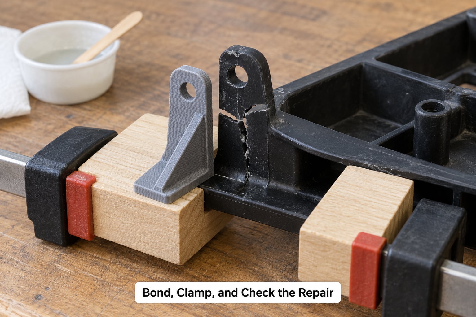 Bond, Clamp, and Check the Repair