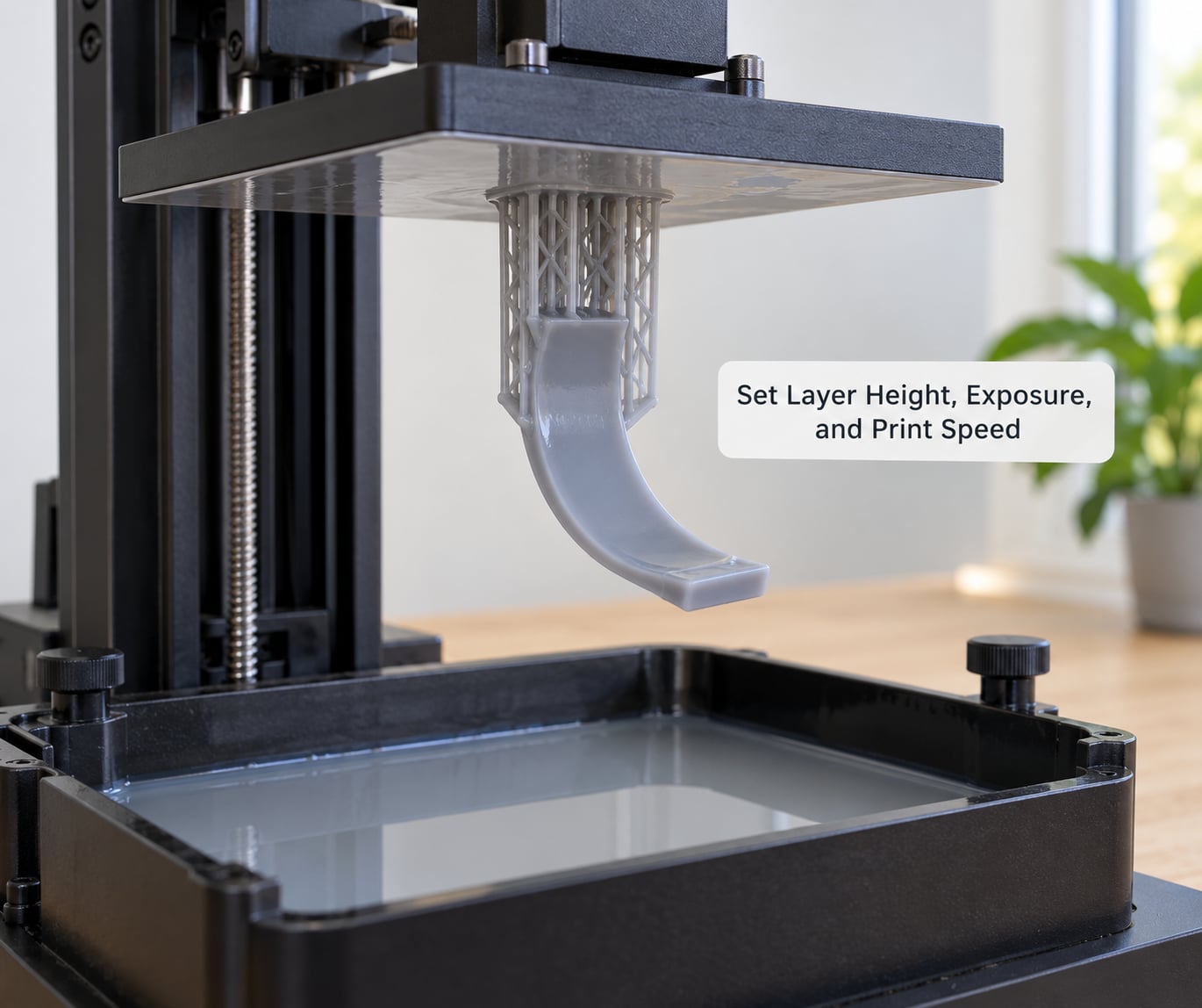 Set Layer Height, Exposure, and Print Speed