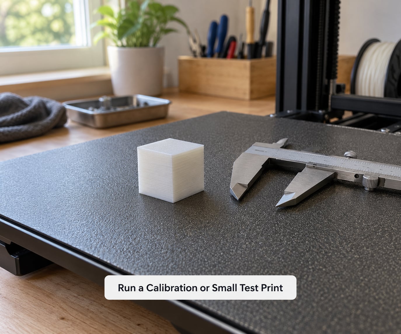 Run a Calibration or Small Test Print