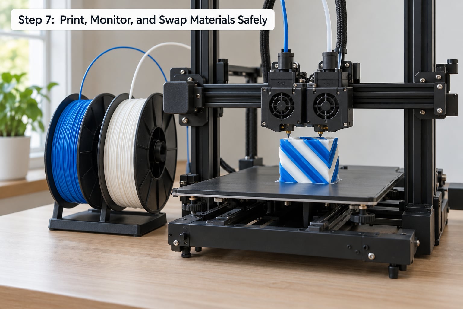 Step 7: Print, Monitor, and Swap Materials Safely