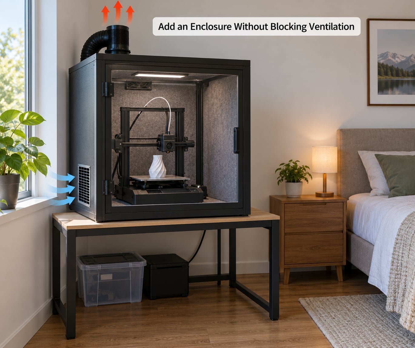 Add an Enclosure Without Blocking Ventilation