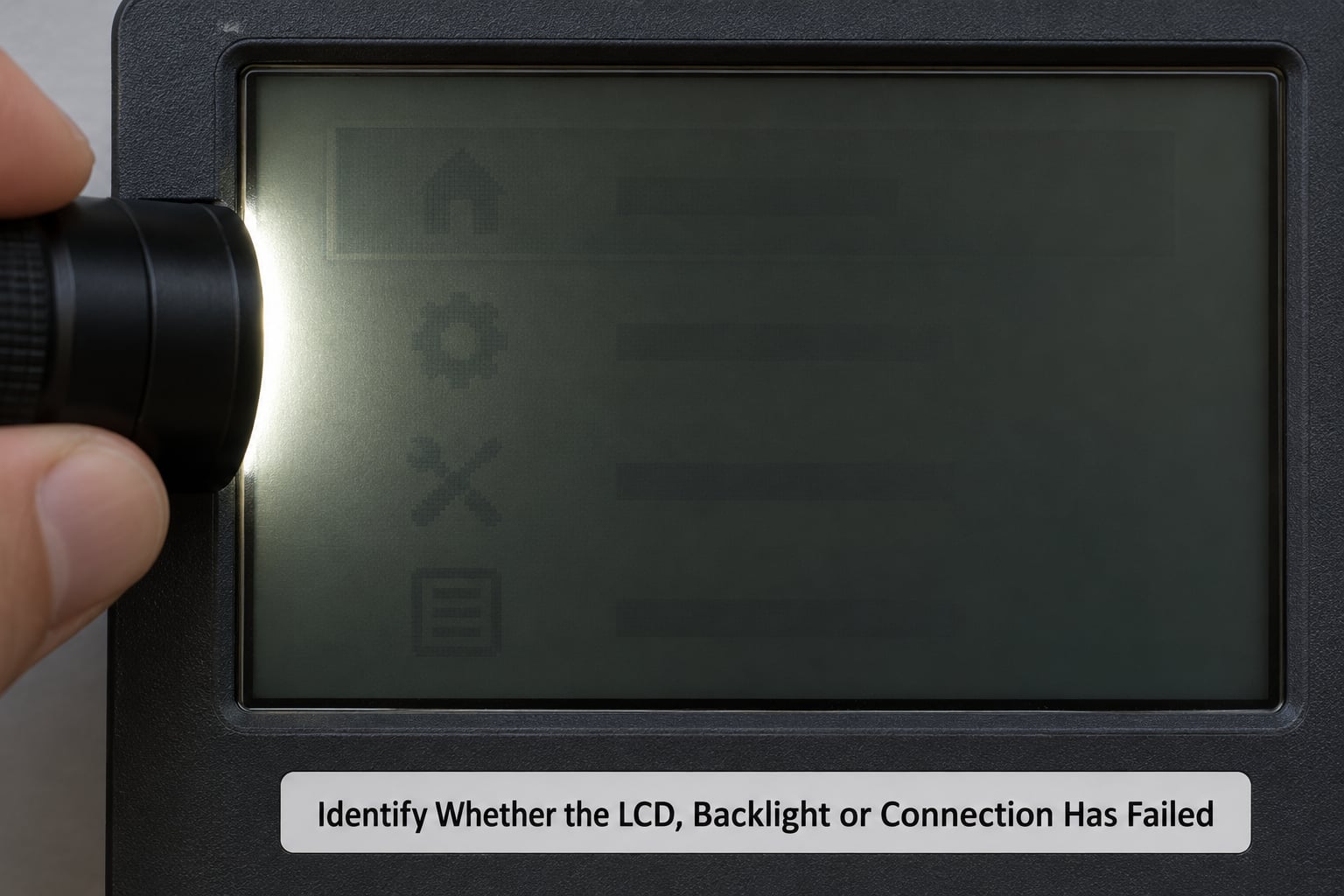 Identify Whether the LCD, Backlight or Connection Has Failed