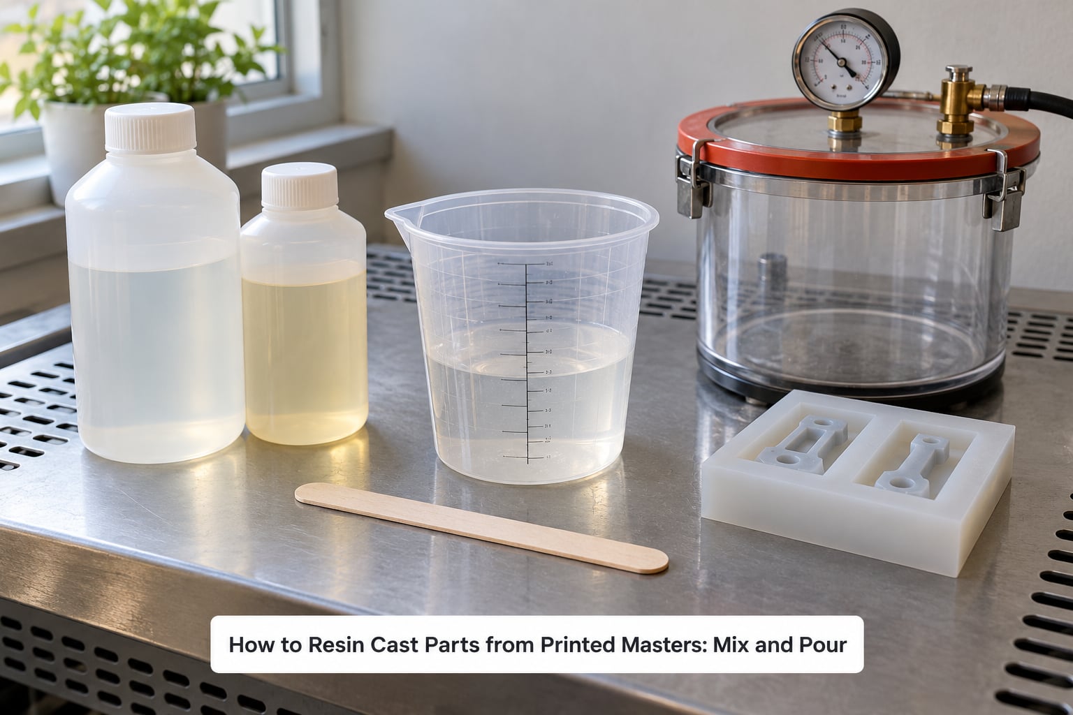 How to Resin Cast Parts from Printed Masters: Mix and Pour