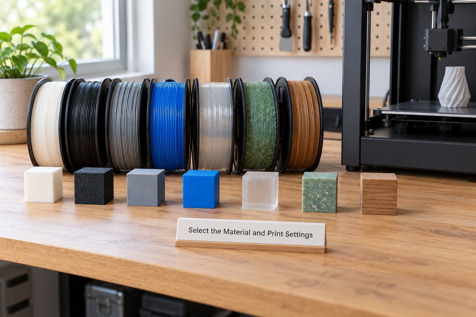 Select the Material and Print Settings