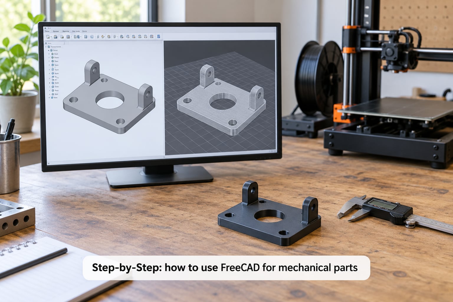 Step-by-Step: how to use FreeCAD for mechanical parts
