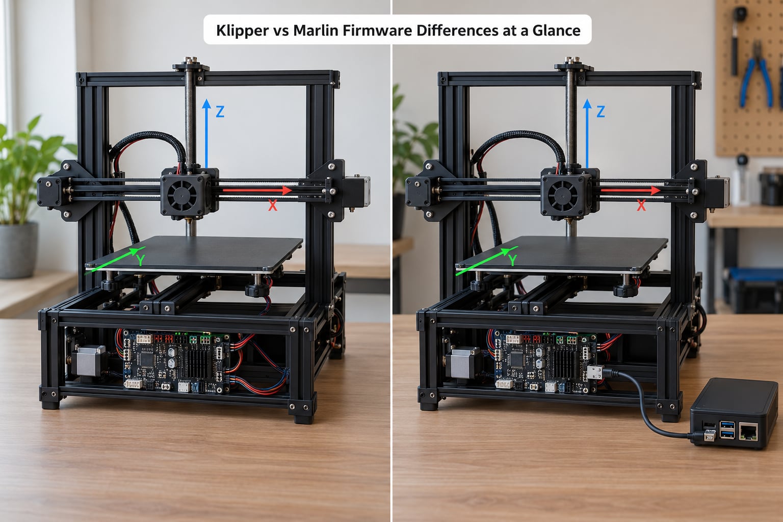 Klipper vs Marlin Firmware Differences at a Glance