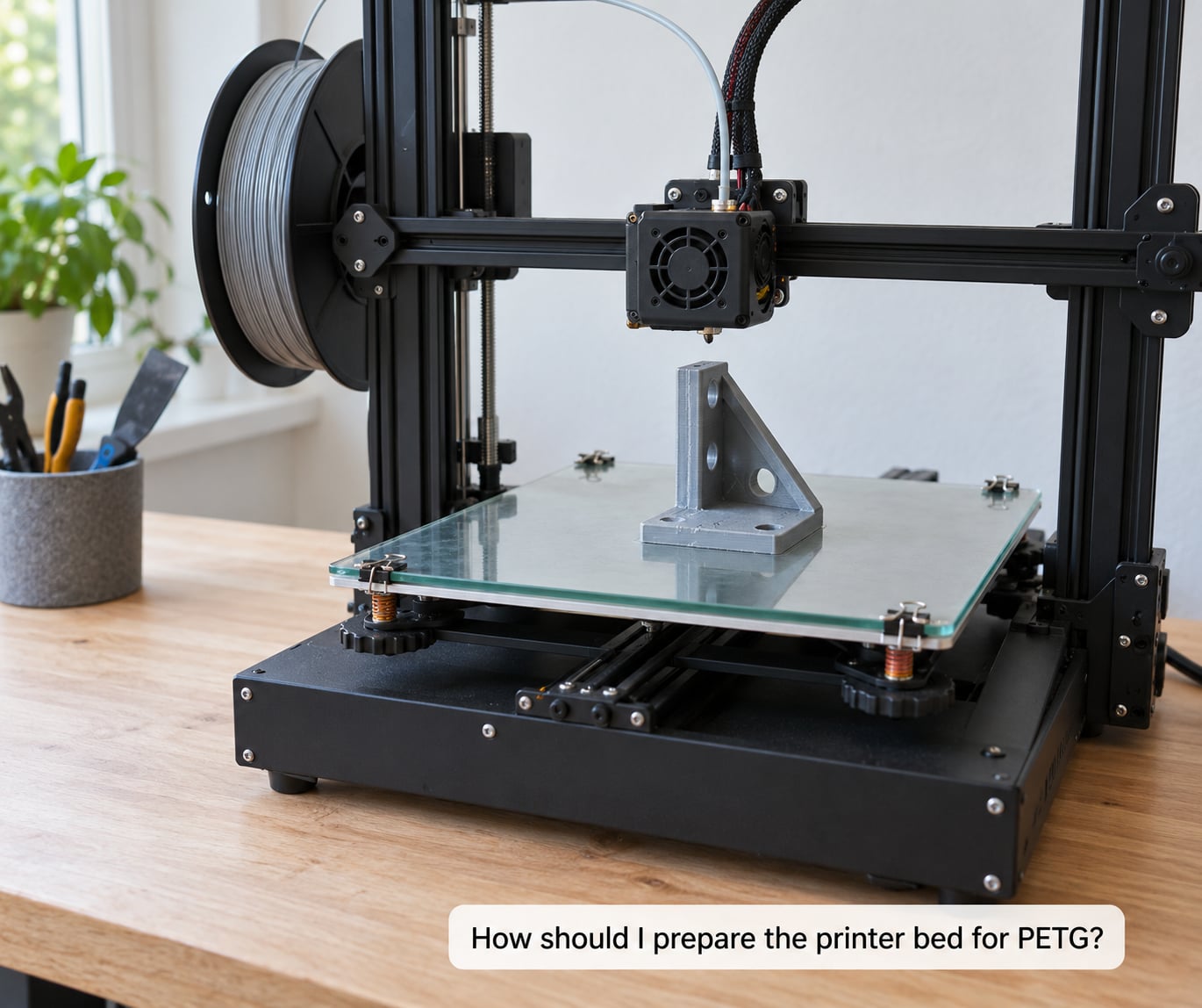 How should I prepare the printer bed for PETG?