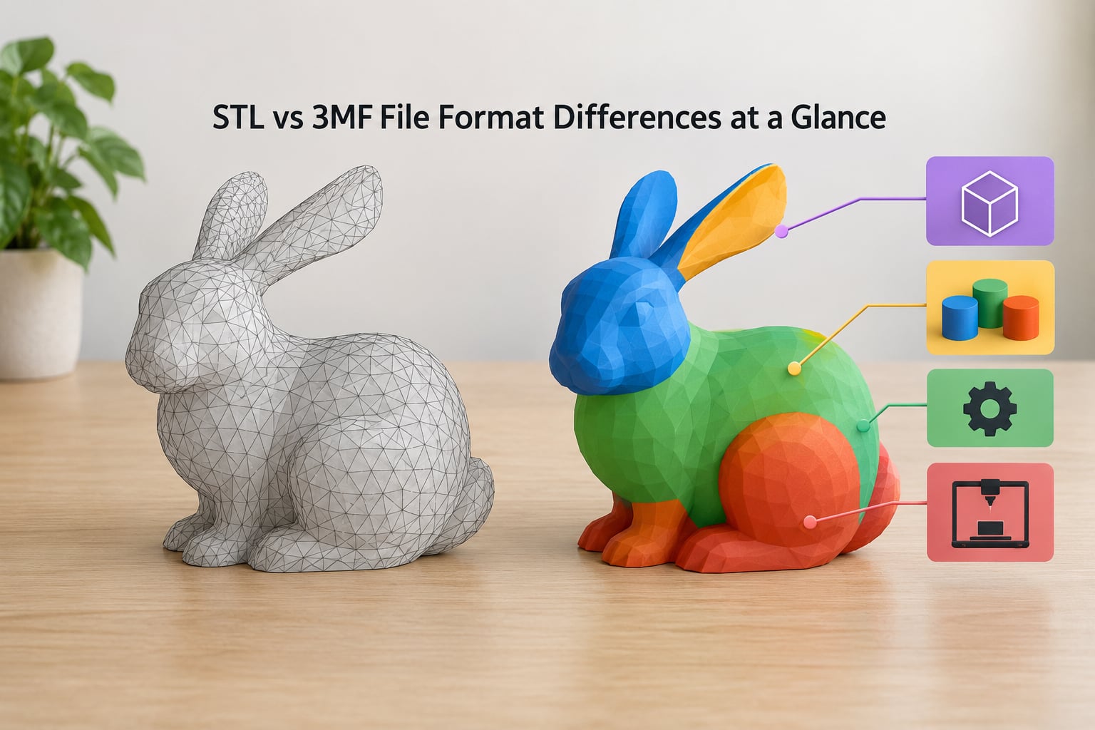 STL vs 3MF File Format Differences at a Glance