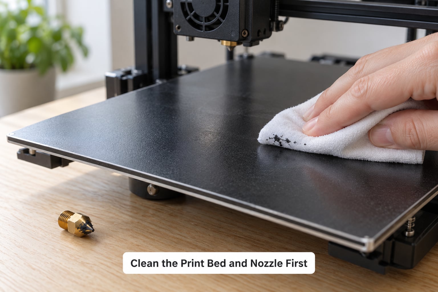 Clean the Print Bed and Nozzle First